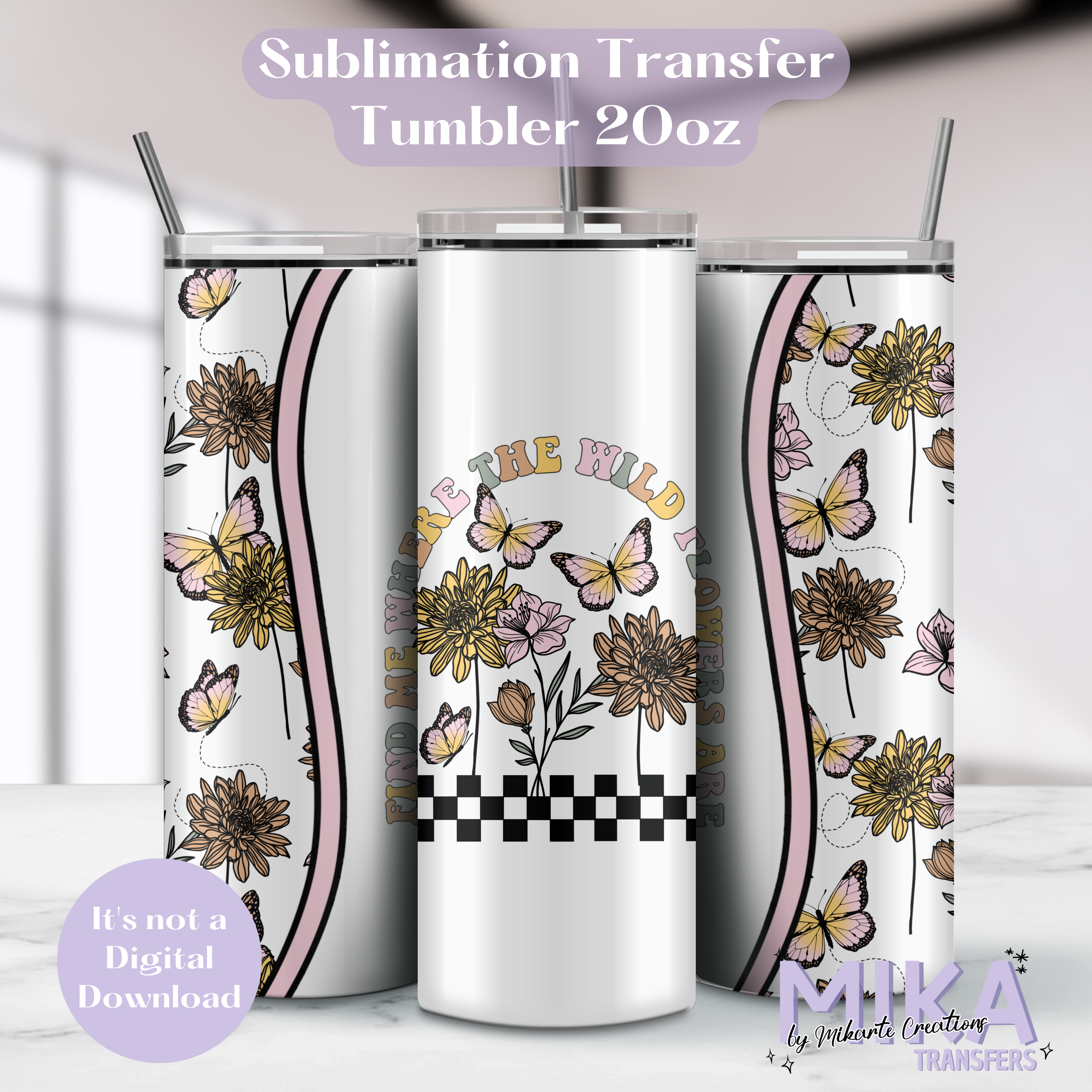 Wild flowers | Tumbler Sublimation Transfer