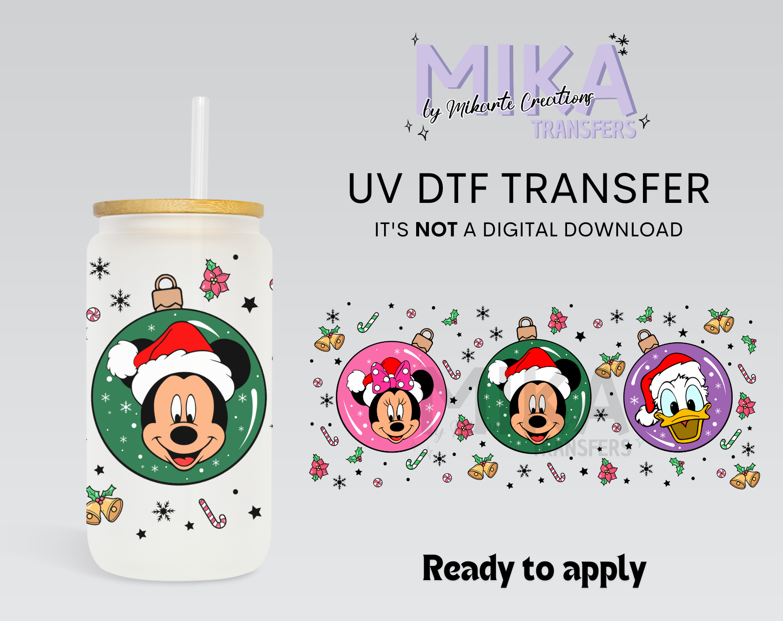 Mouse Ornaments | UV DTF