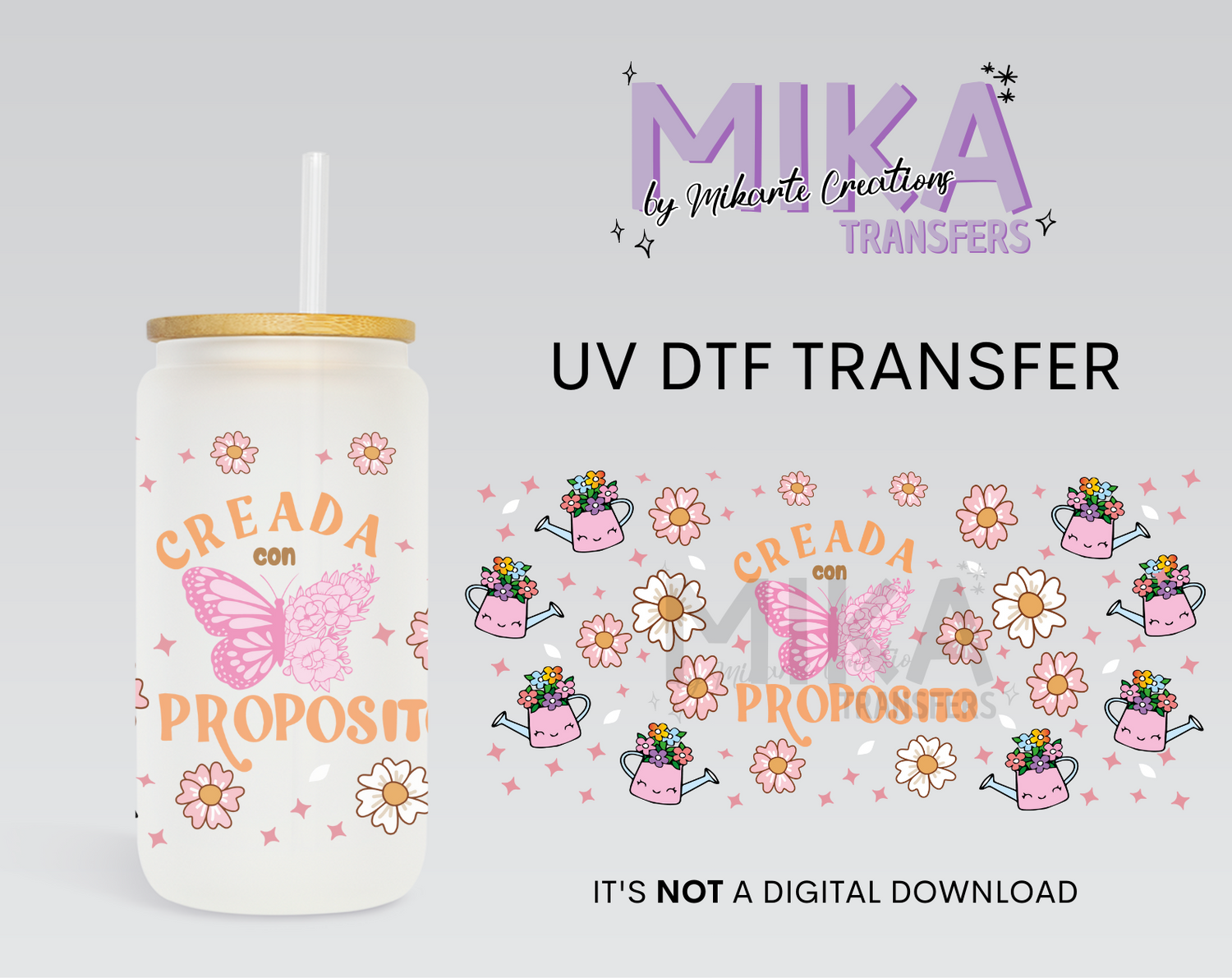 Creada con Propósito | UV DTF Wrap