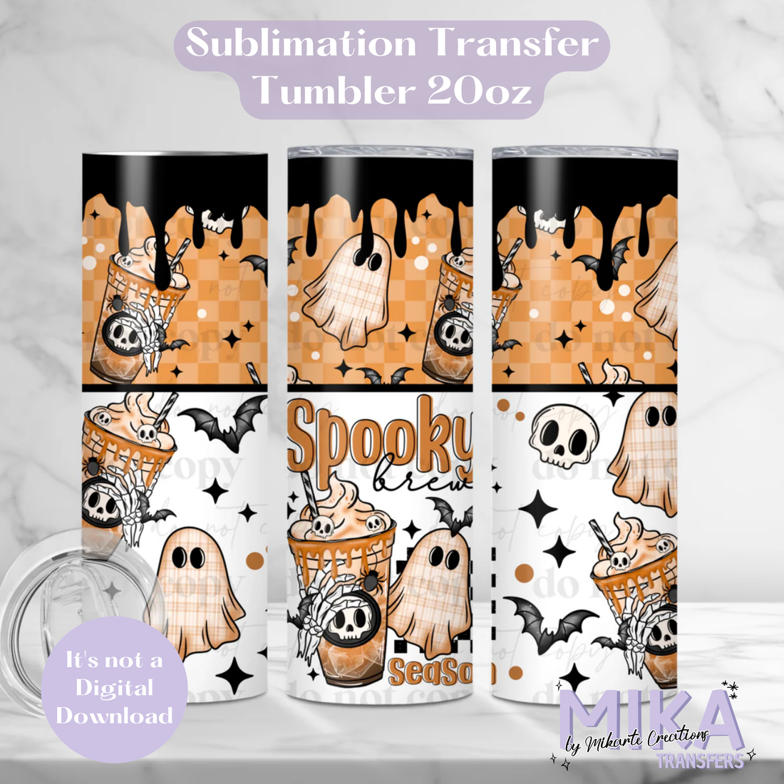 Spooky Brew Season | Tumbler Sublimation Transfer