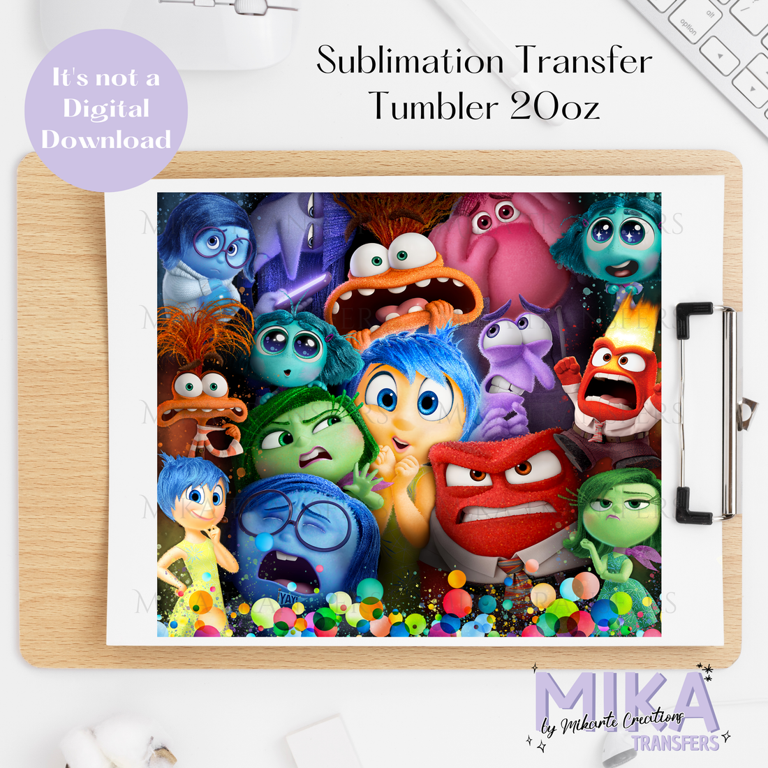 Colorful Emotions - Tumbler Sublimation Transfer