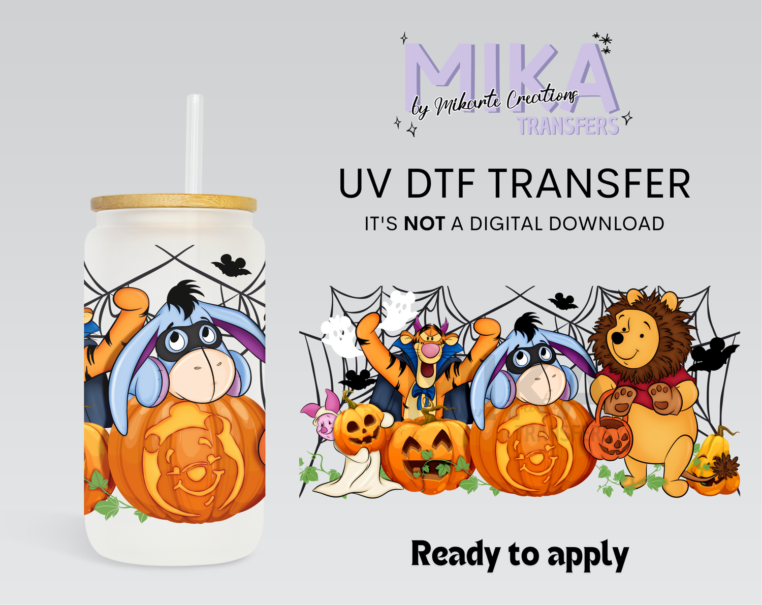 Bear &amp; Friends Halloween | UV DTF