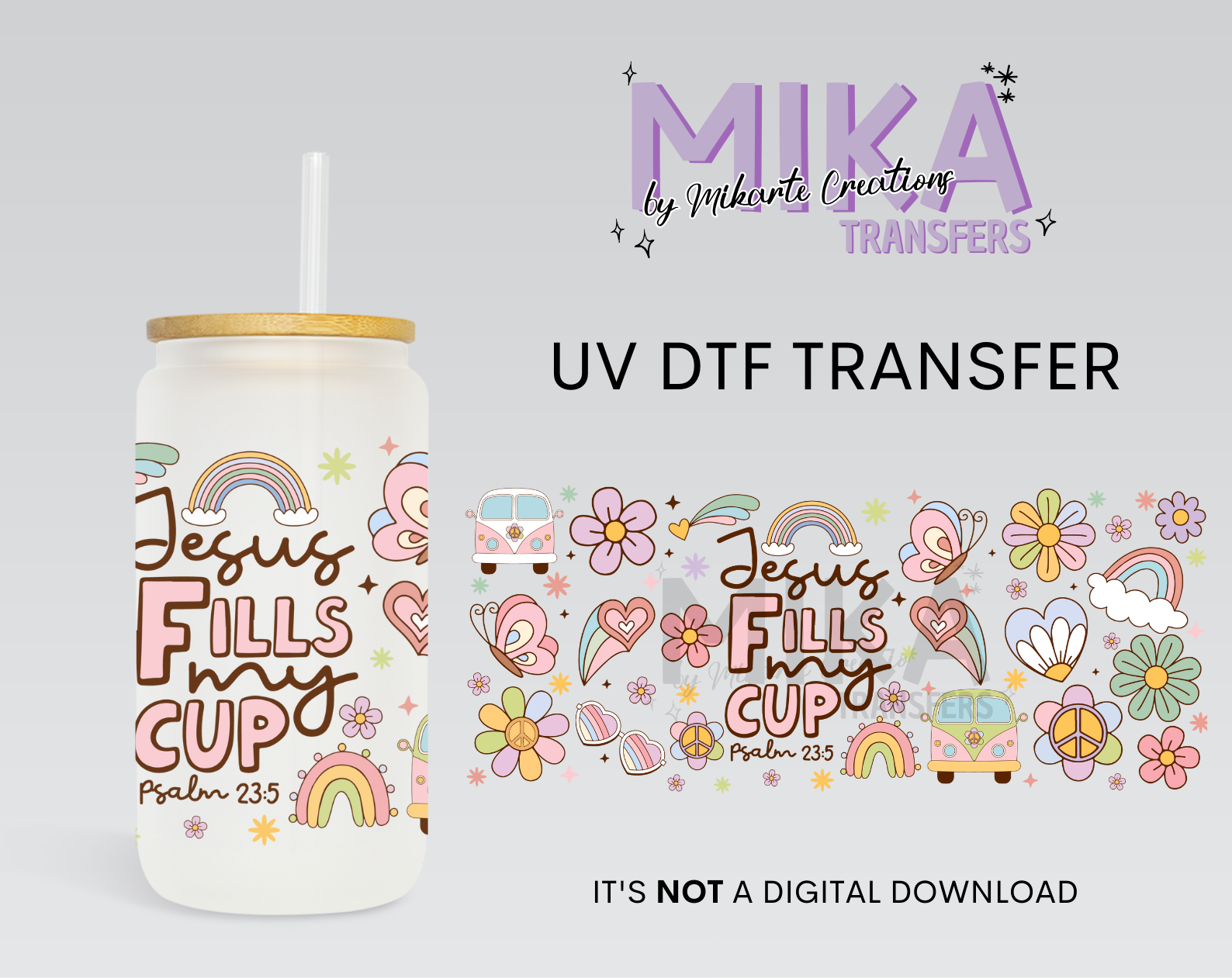 Jesus fills my cup | UV DTF Wrap