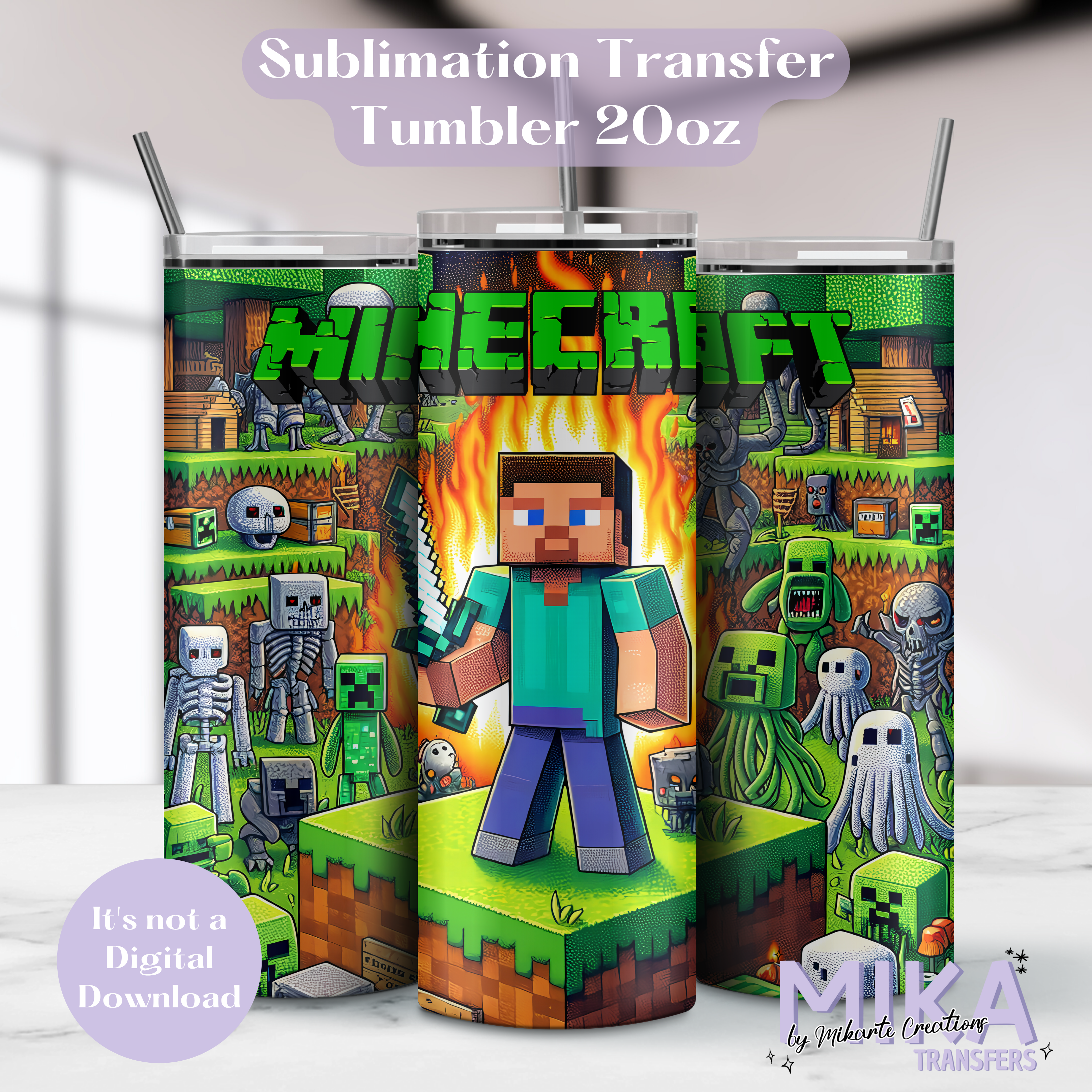 Game Characters | Tumbler Sublimation Transfer