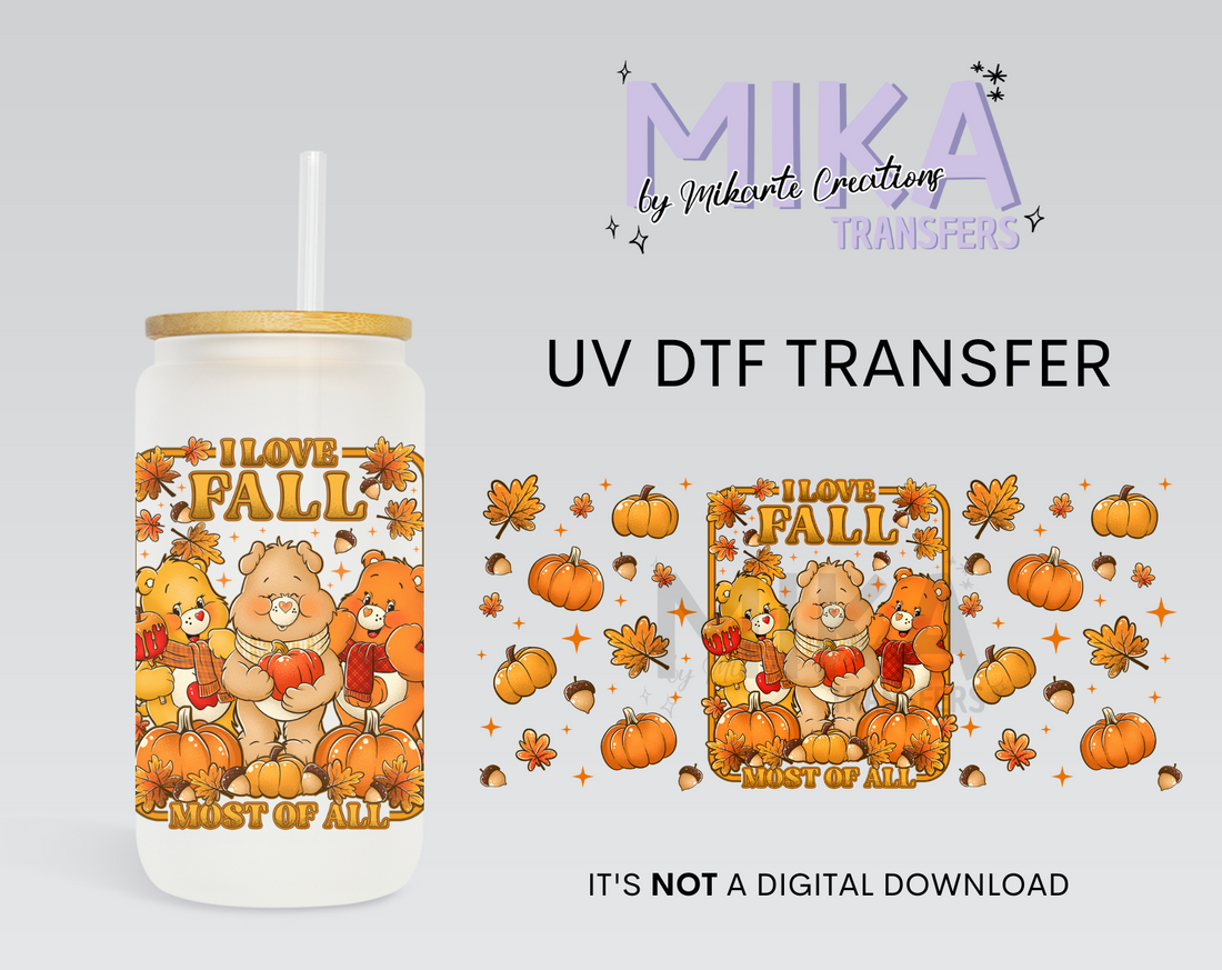 Fall Bears | UV DTF Wrap