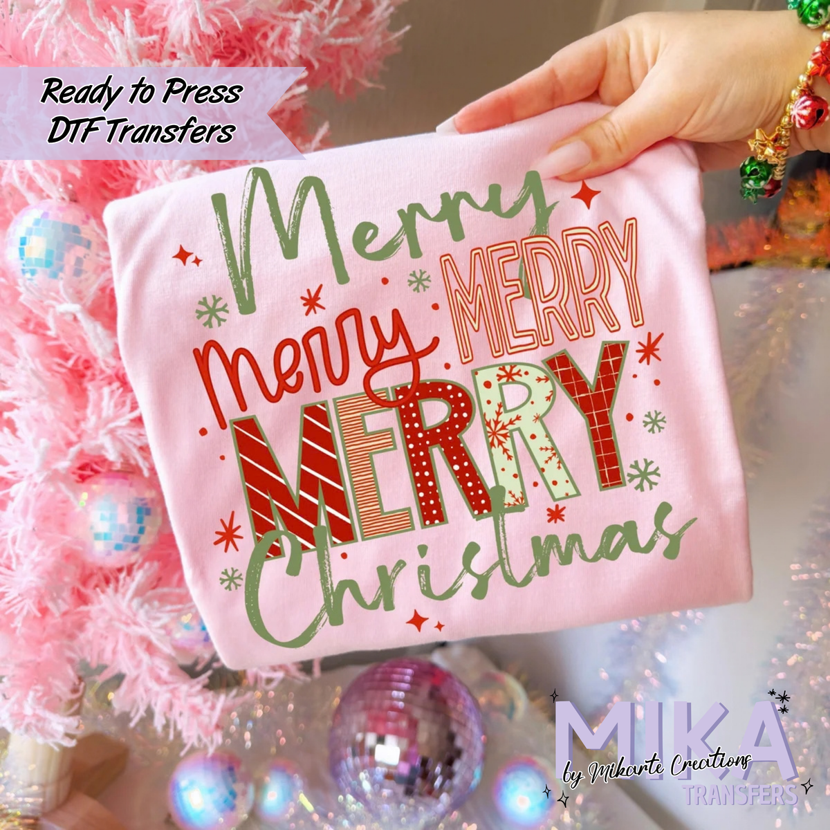 Merry Christmas Stack | DTF transfers