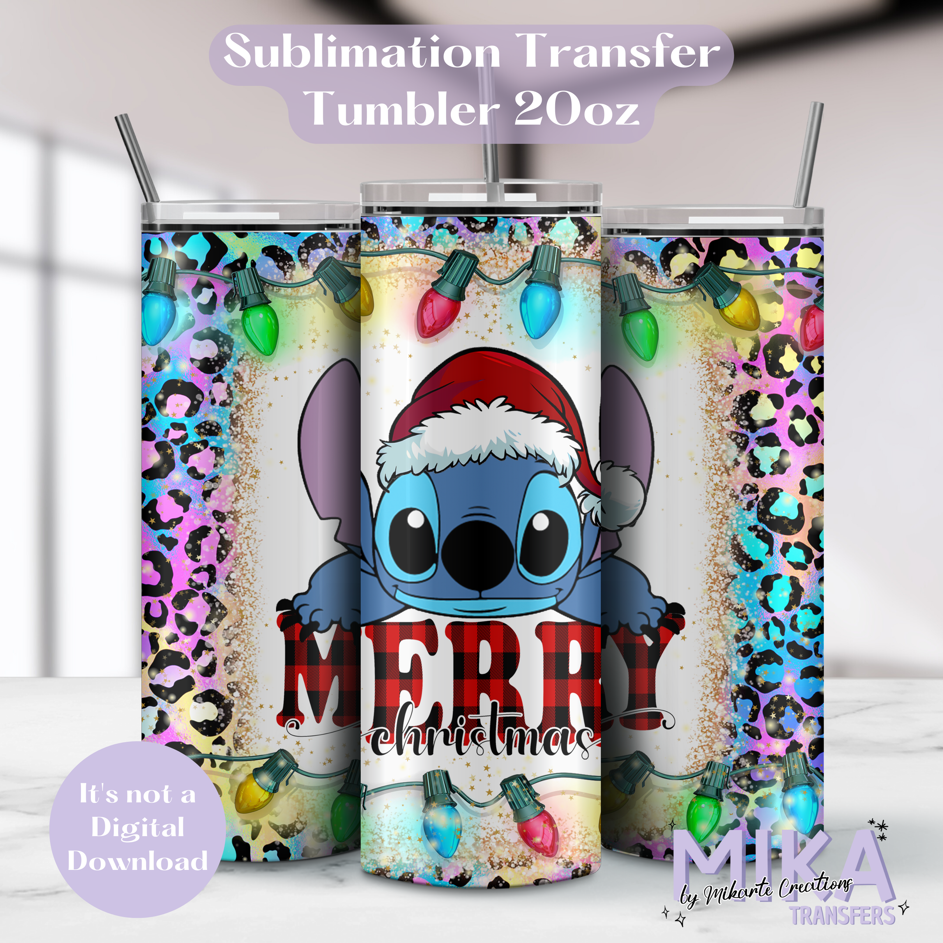 Merry Stitchmas | Tumbler Sublimation Transfer