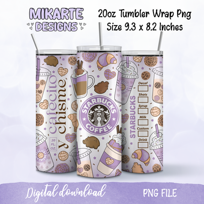 Cafecito y Chisme | Tumbler PNG Digital Design