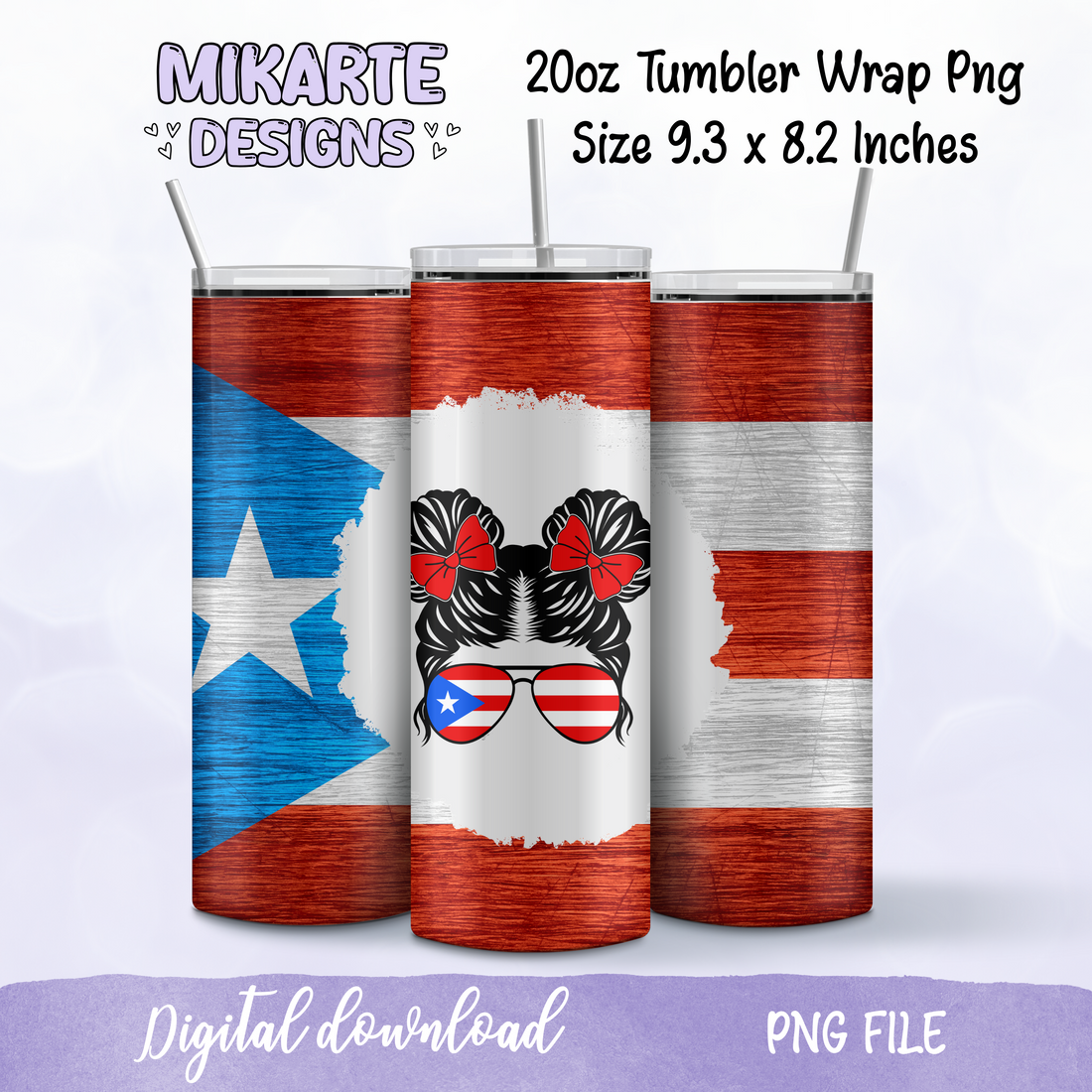 Chica Boricua | Tumbler PNG Digital Design