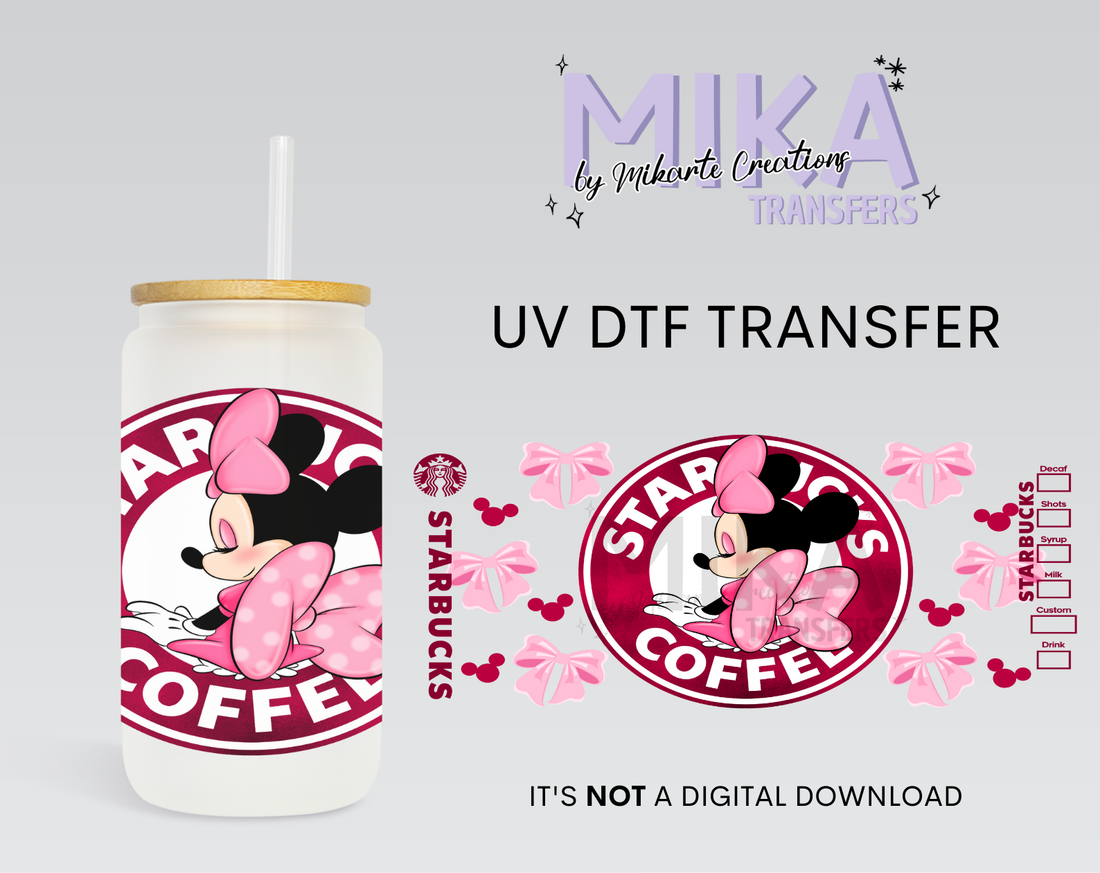 Girl Mouse Coffee | UV DTF Wrap