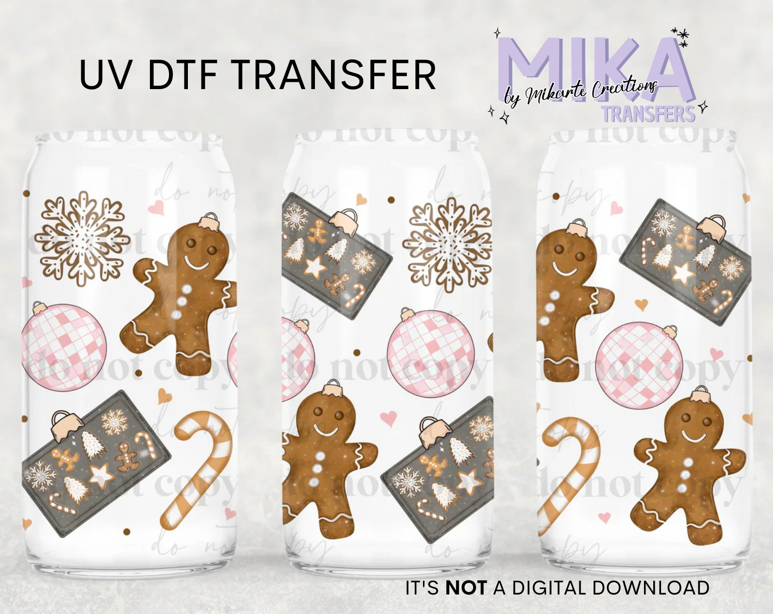 Gingerbread Ornaments | UV DTF