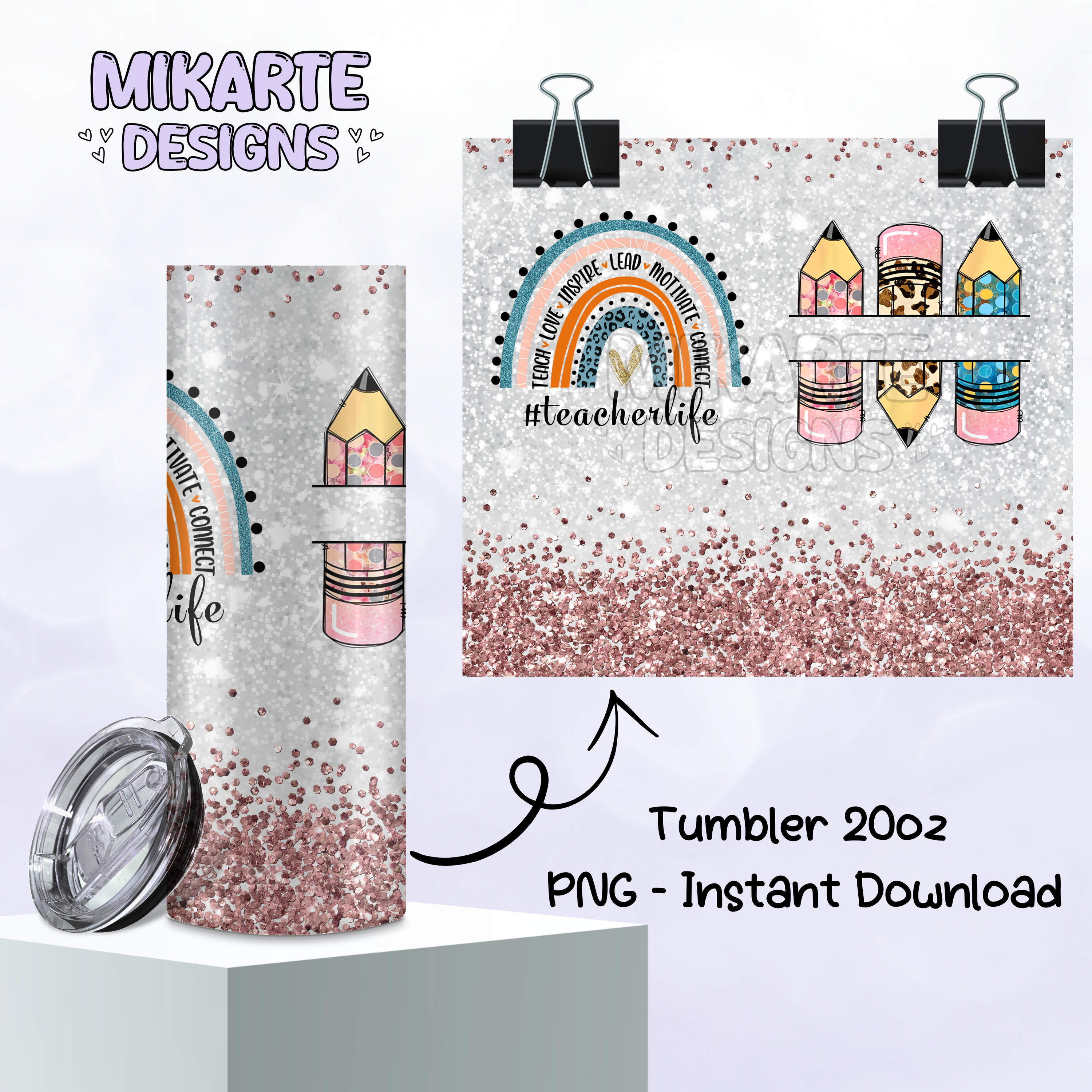 Maestra | Diseño Digital PNG para Vaso Térmico