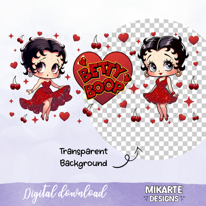 Petty Girl | 16oz Glass Can PNG Digital Design
