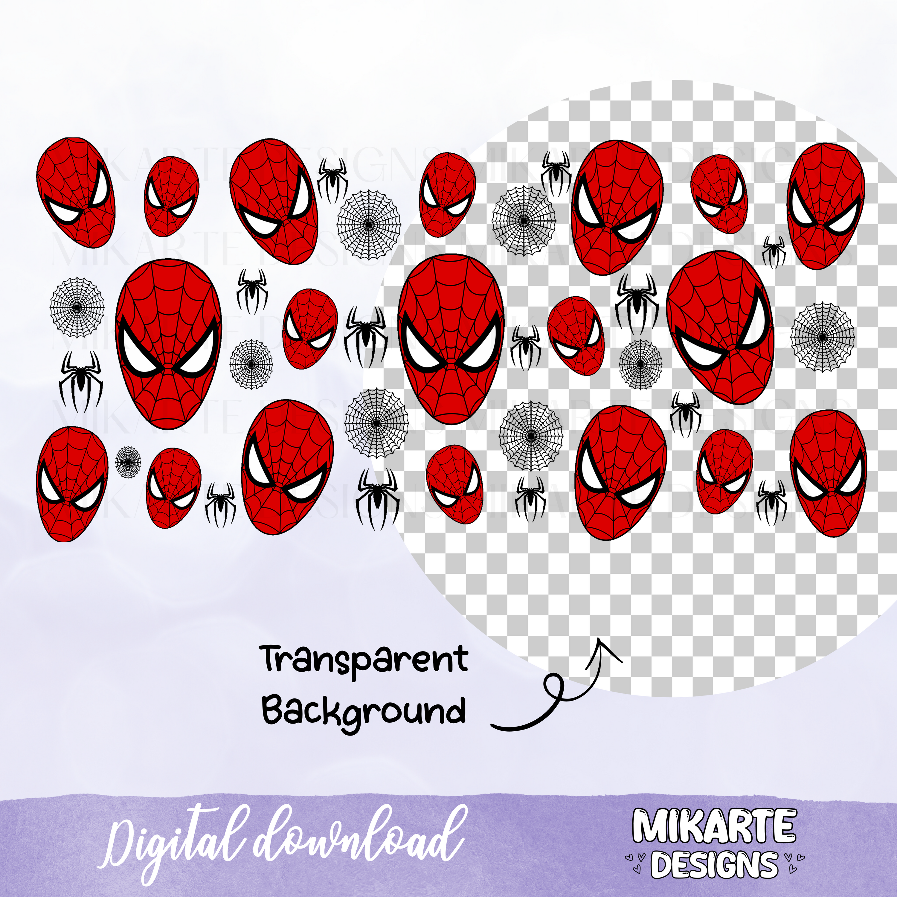 Araña | Diseño digital PNG de vaso de vidrio de 16oz