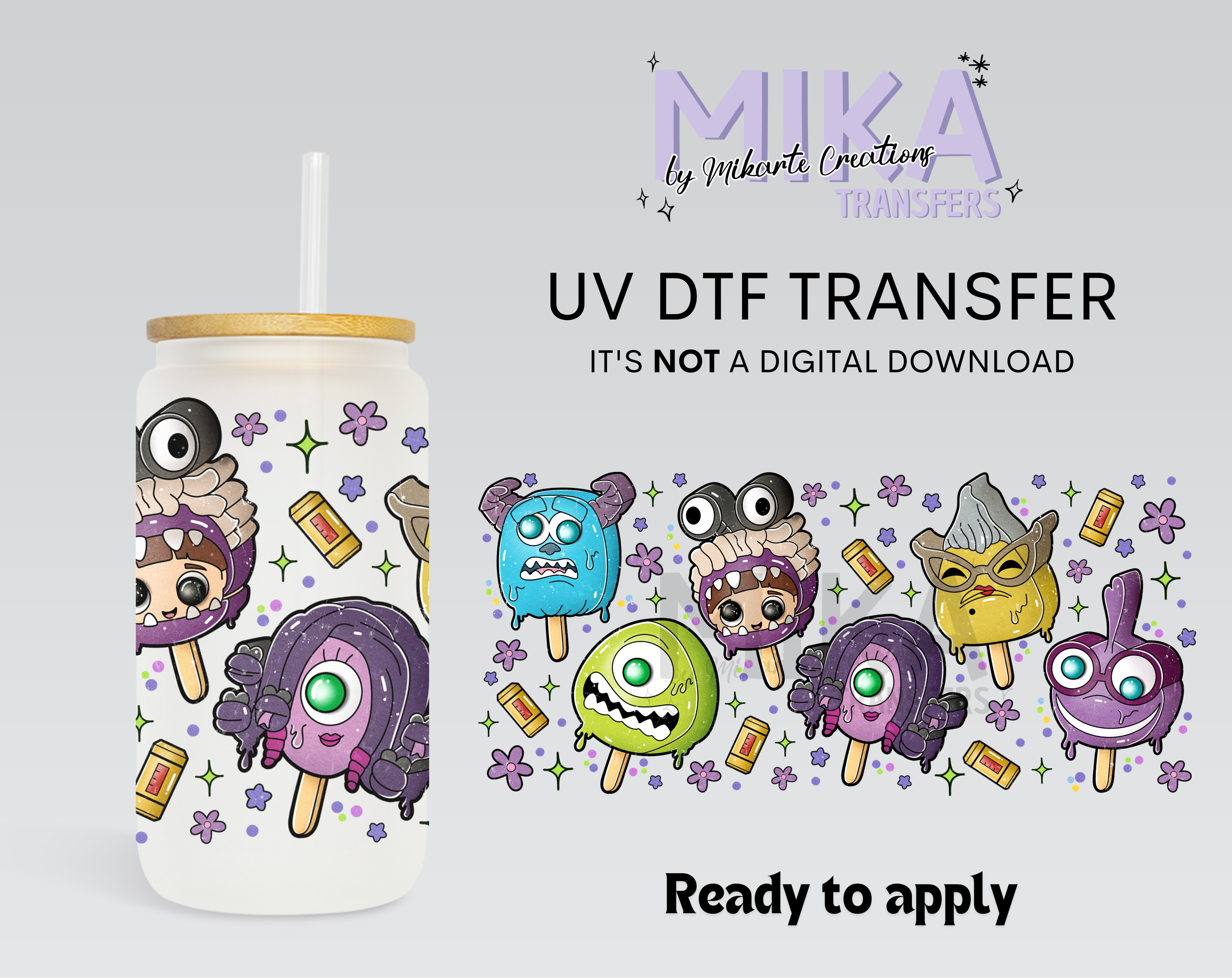 Cute Monsters Popsicle | UV DTF
