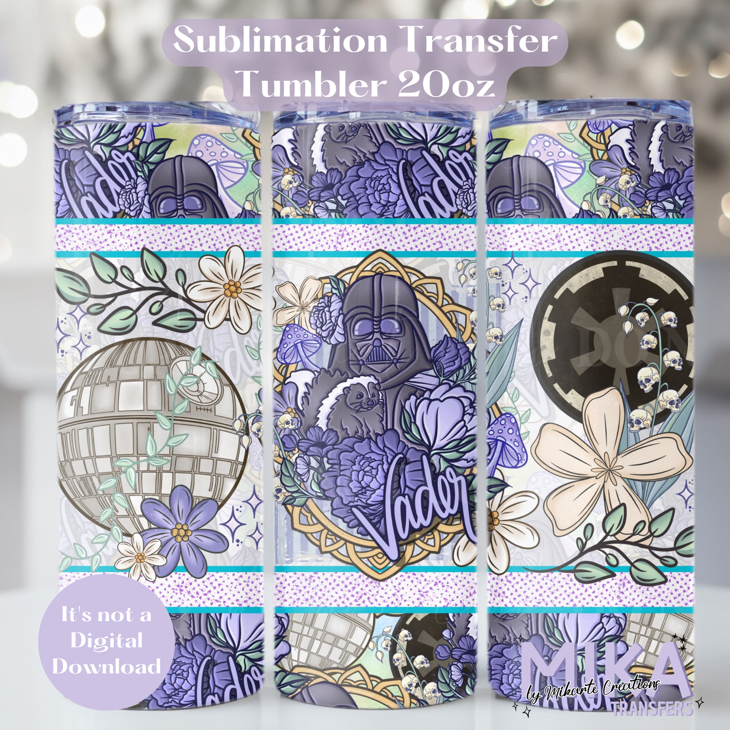 Darth V | Tumbler Sublimation Transfer