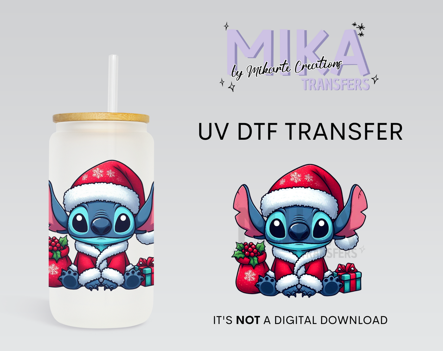 Christmas Alien | UV DTF Decal