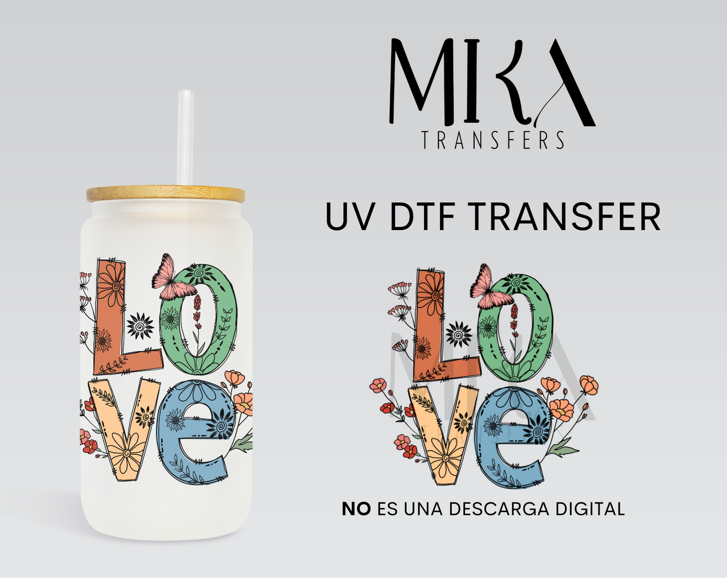 Love UV DTF Decal