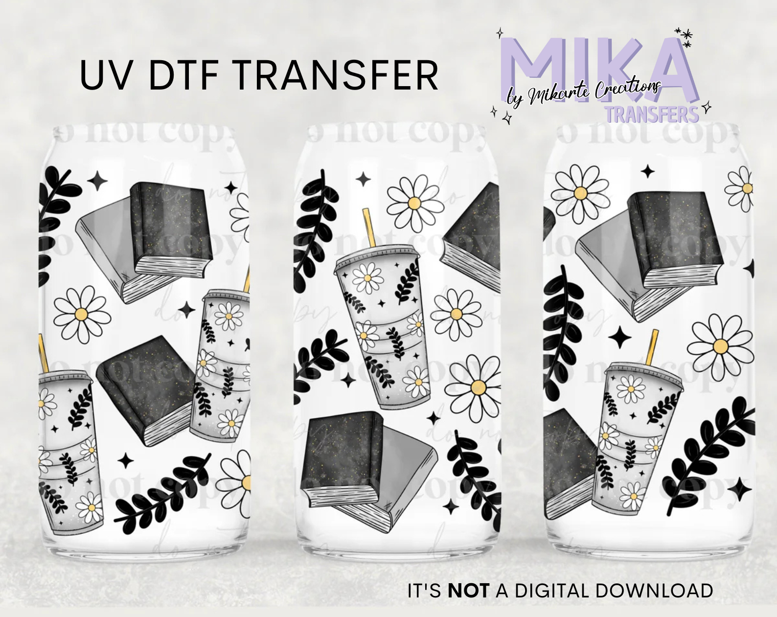 Coffee &amp; Books | UV DTF