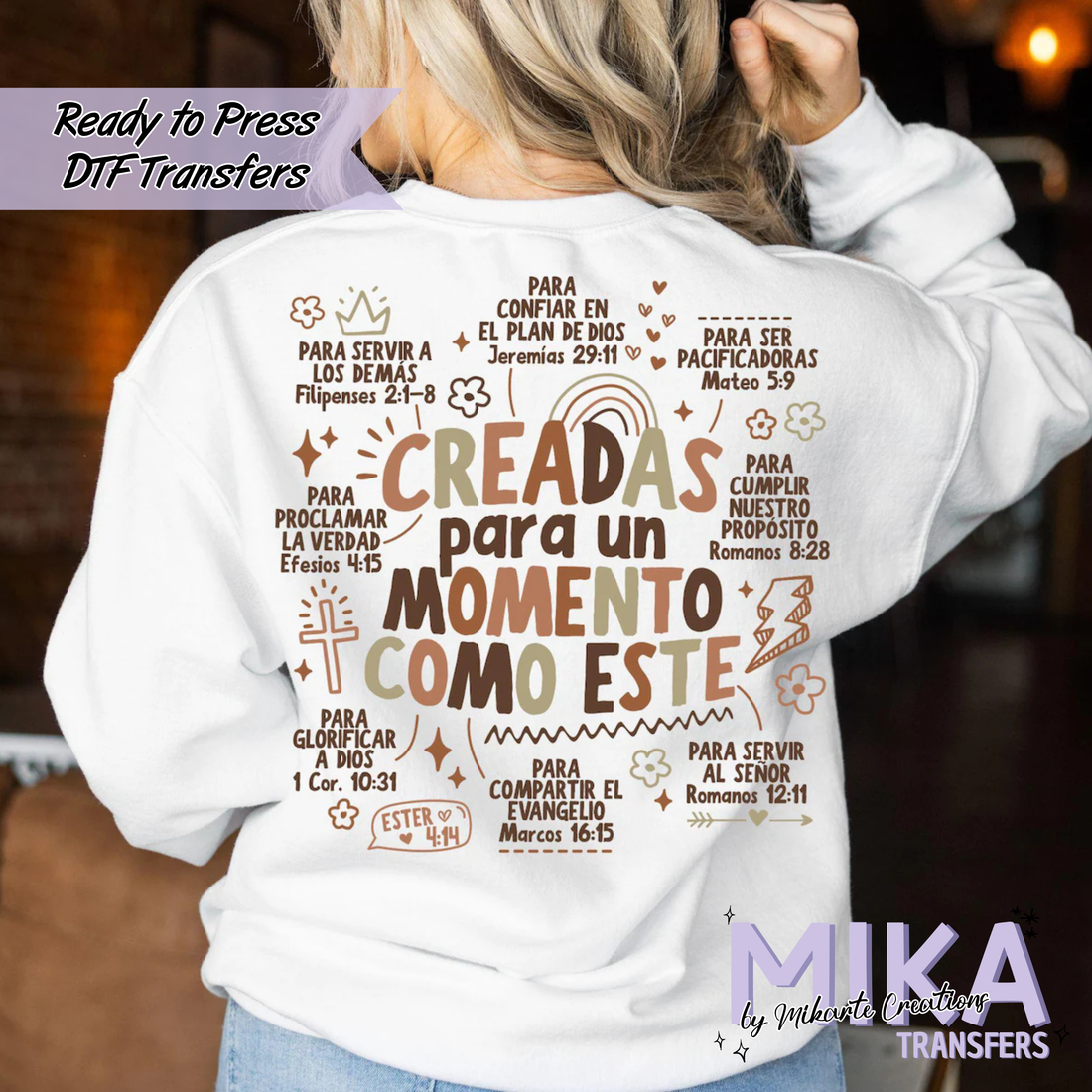Creada Para Momentos como este | DTF transfers