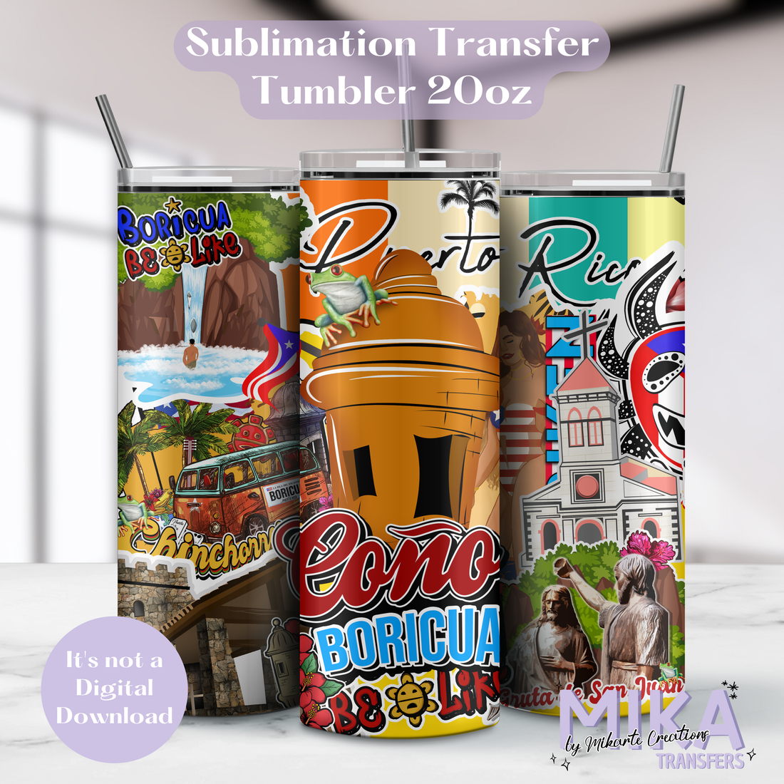 Coño Boricua | Tumbler Sublimation Transfer