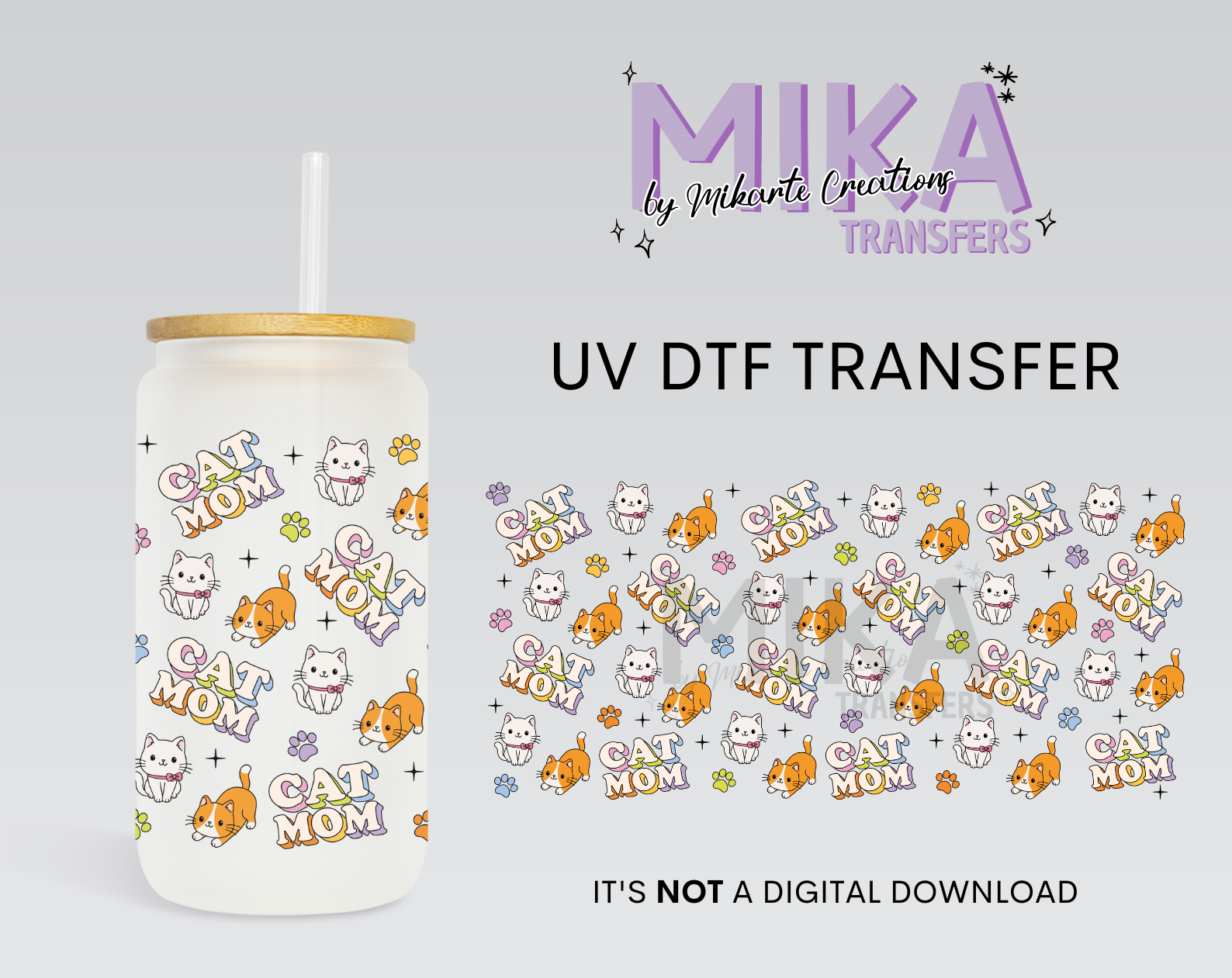 Cat Mom | UV DTF Wrap