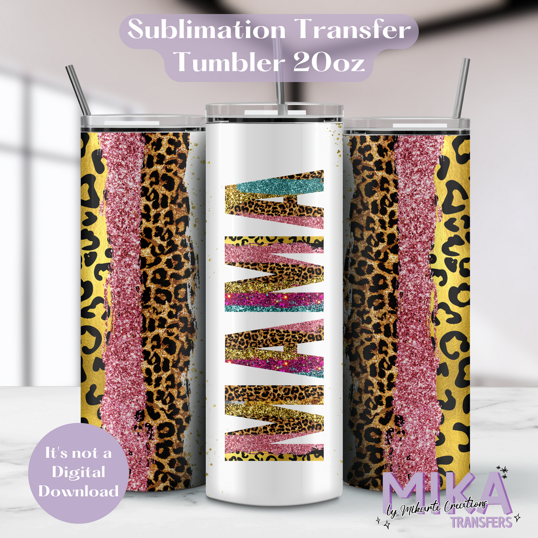 Mama Animal Print | Tumbler Sublimation Transfer