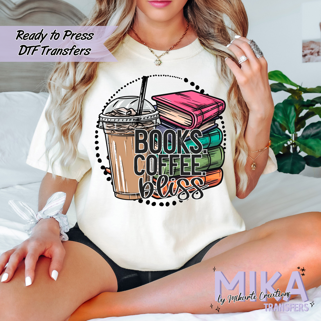 Books Coffee | DTF Transfers