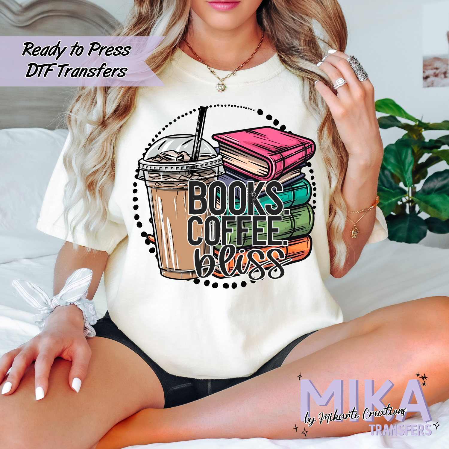 Books Coffee | DTF Transfers