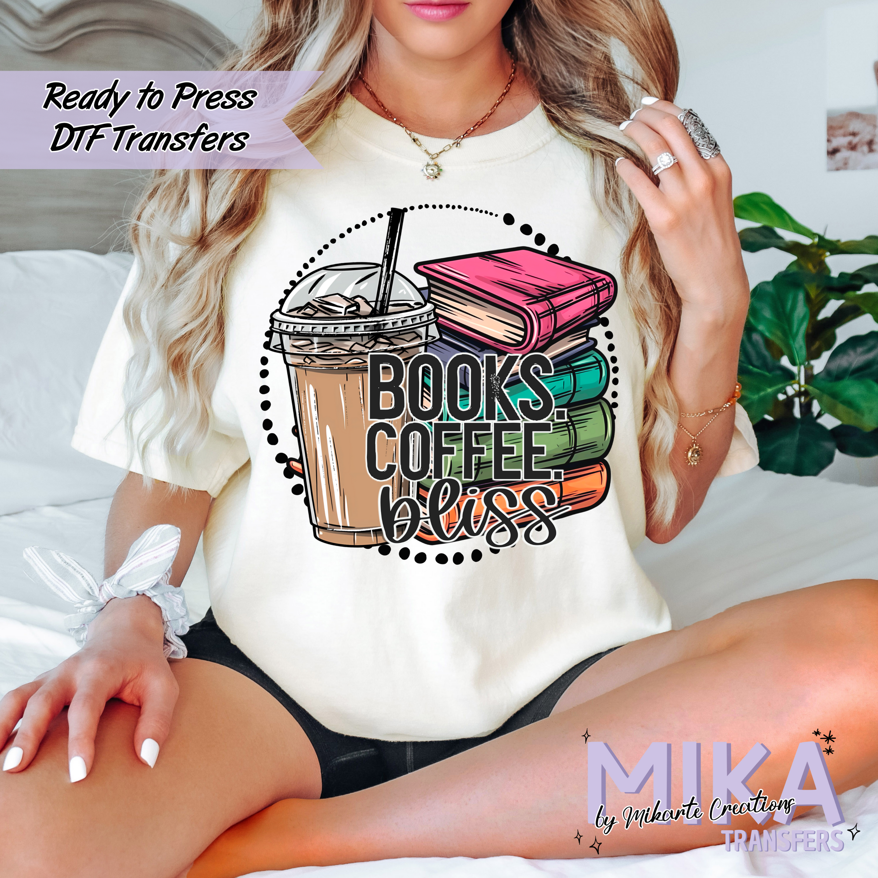 Books Coffee | DTF Transfers