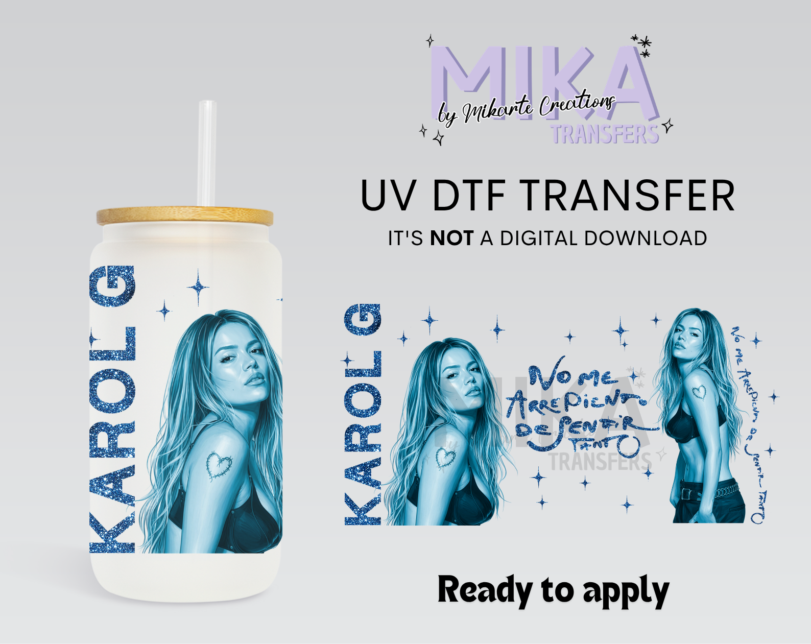 KG No me arrepiento | UV DTF