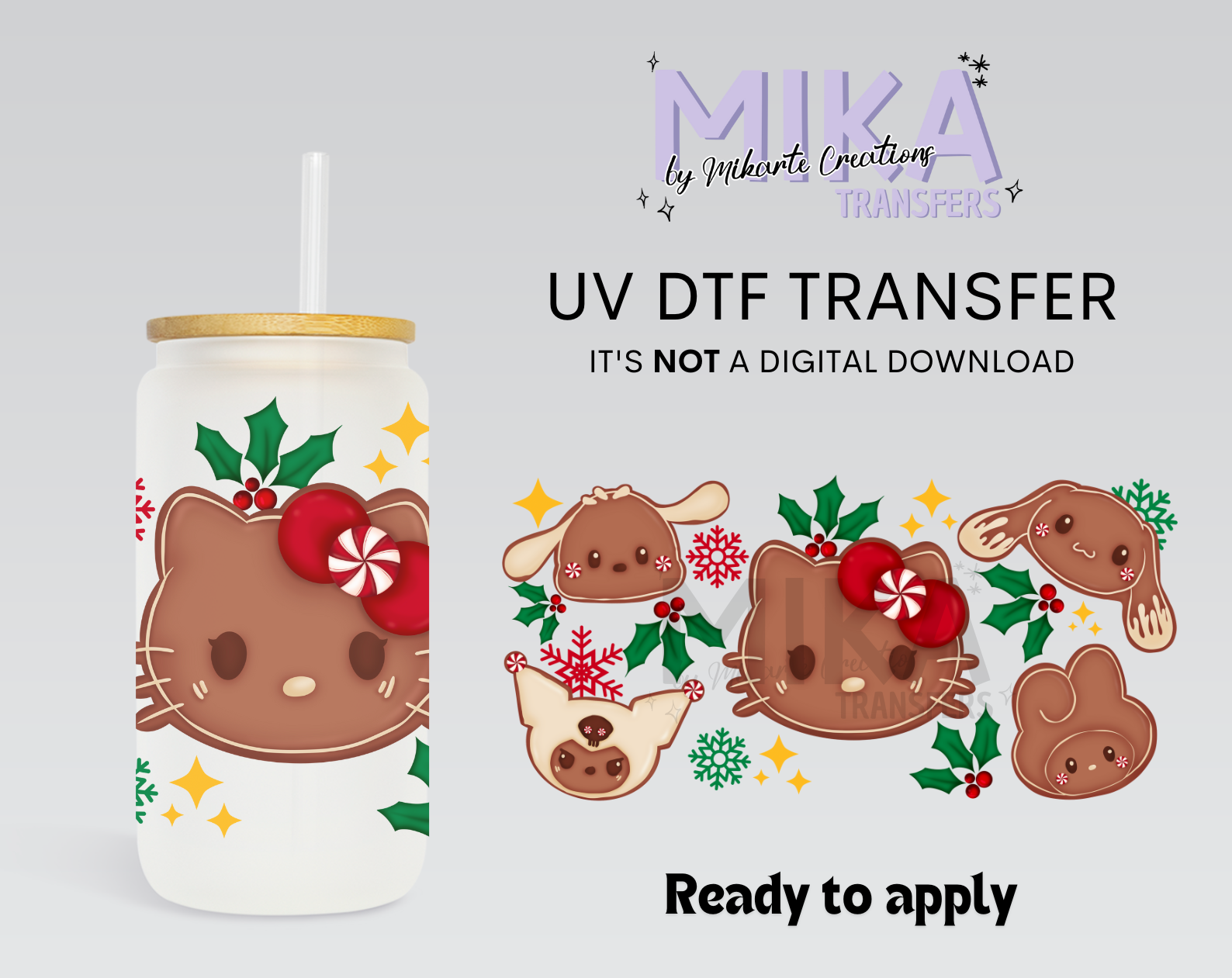 Gingerbread Cartoon | UV DTF