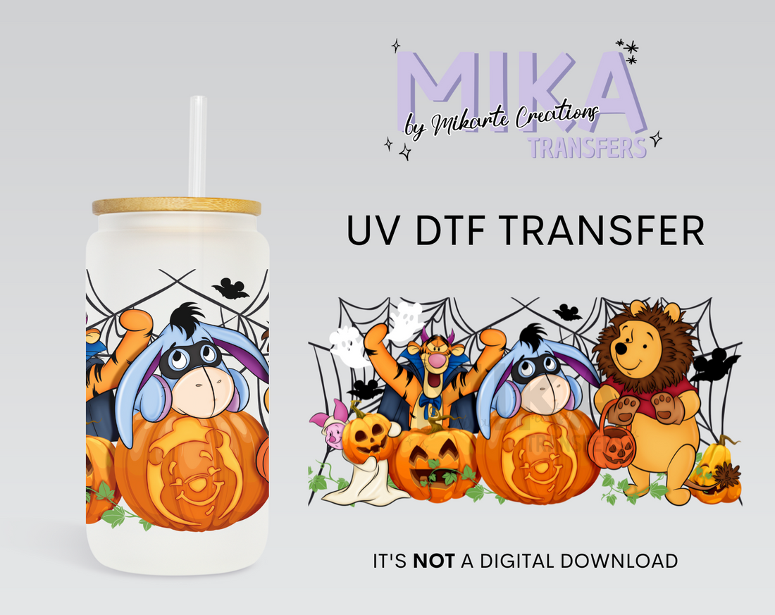 Bear &amp; Friends Halloween | UV DTF Wrap