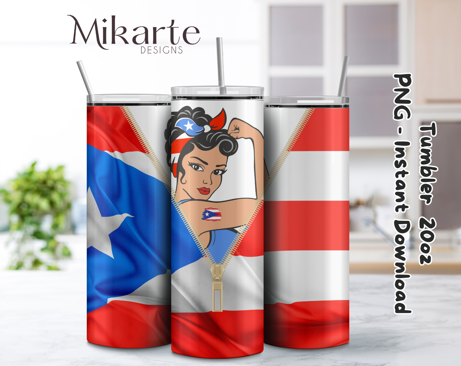 Chica Boricua | Diseño Tumbler