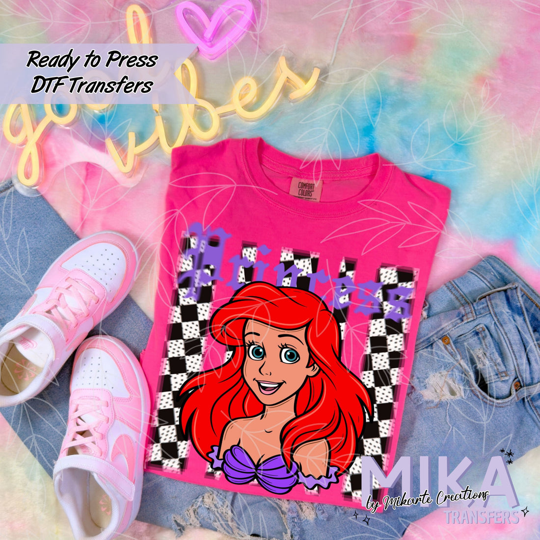 Trippy Mermaid Princess | DTF transfers