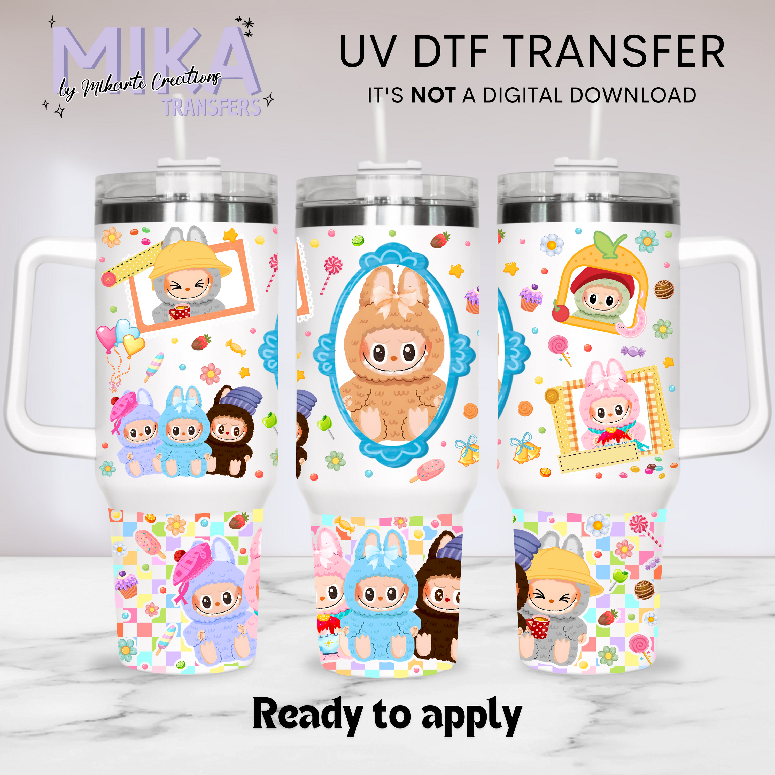 Personajes de muñecas | Vaso UV DTF de 40 oz