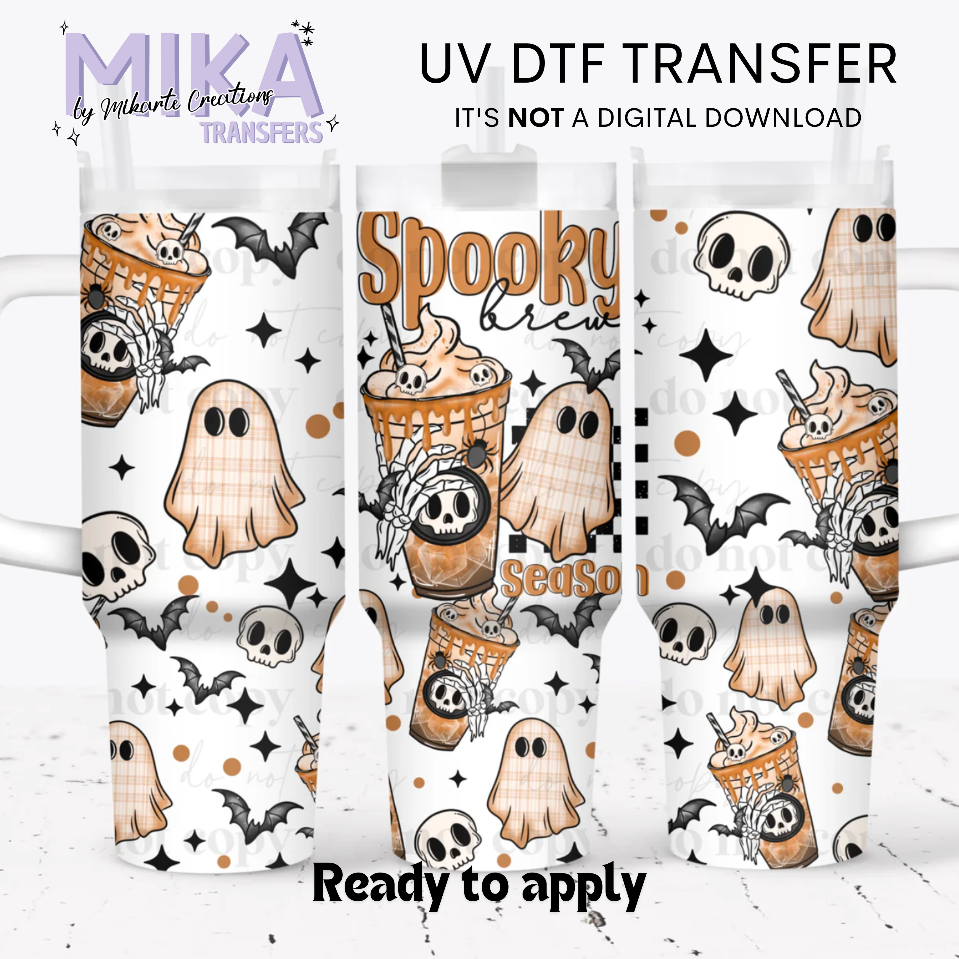 Spooky Brew Season | UV DTF 40oz Tumber