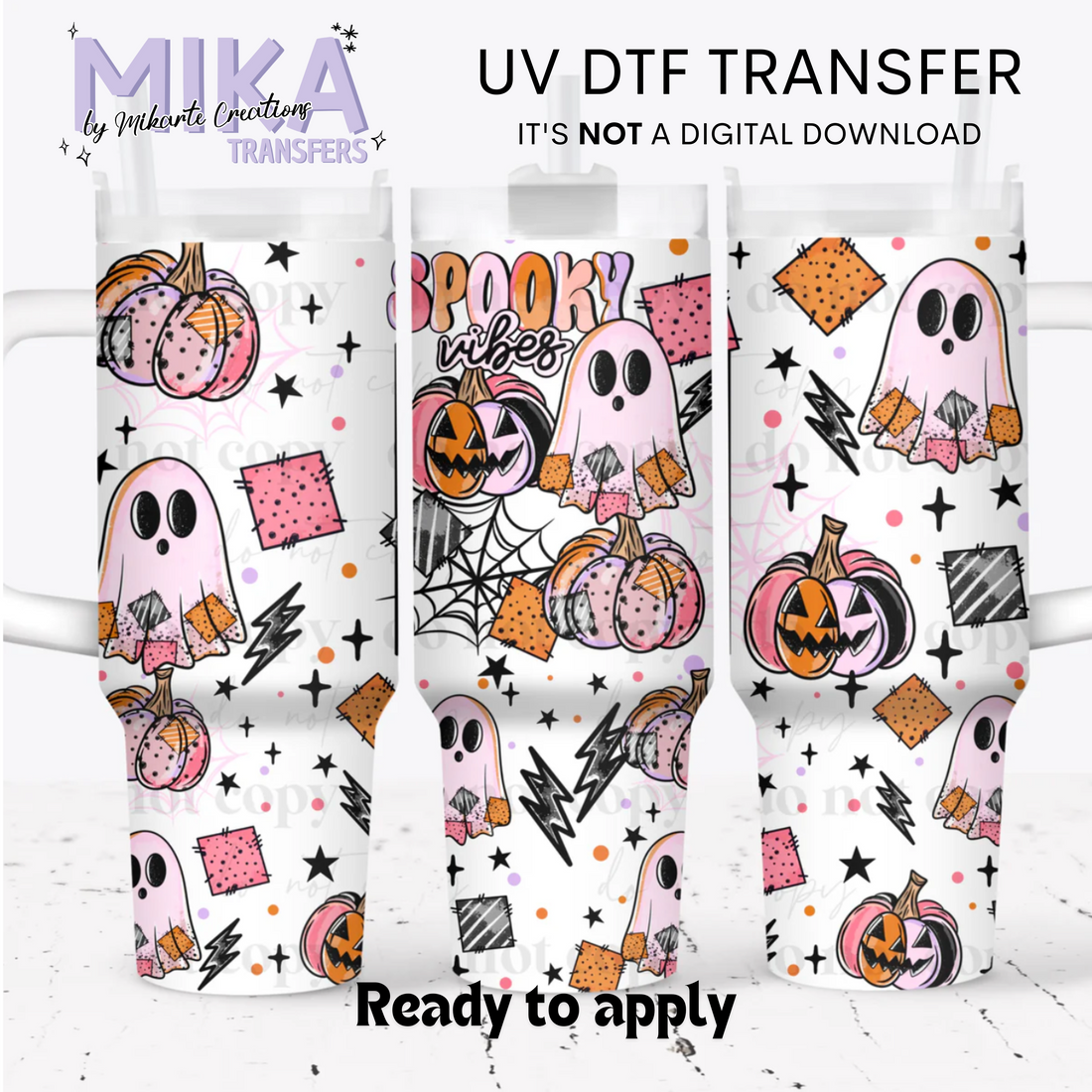 Spookyn Vibes | UV DTF 40oz Tumber