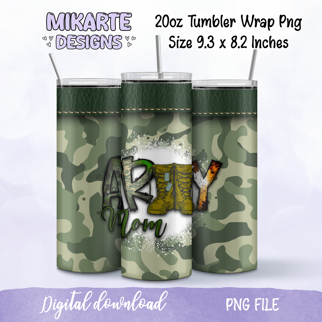 Army Mom | Tumbler PNG Digital Design
