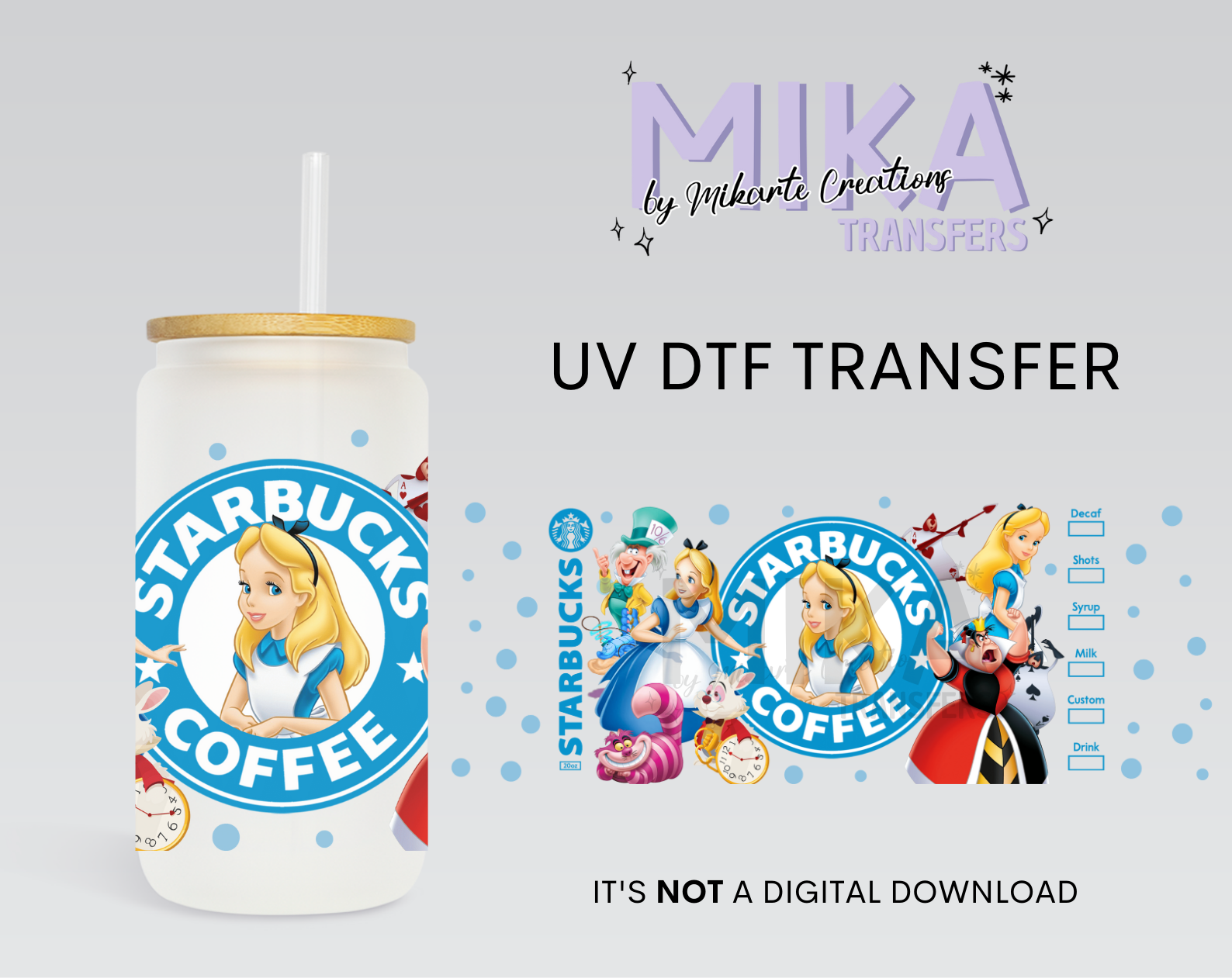 Blue Princess | UV DTF Wrap