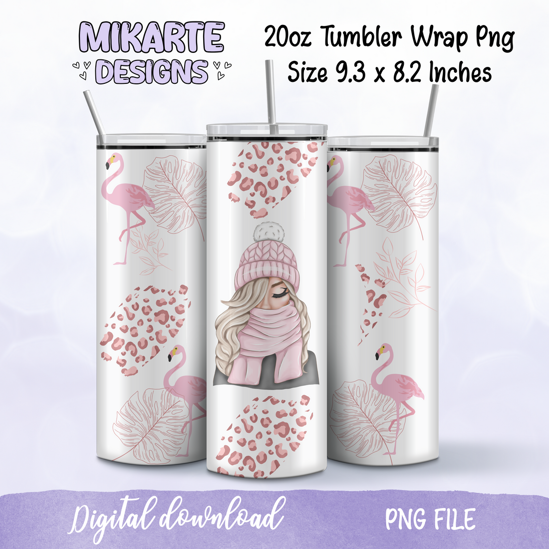 Chica Flamingo | Tumbler PNG Digital Design