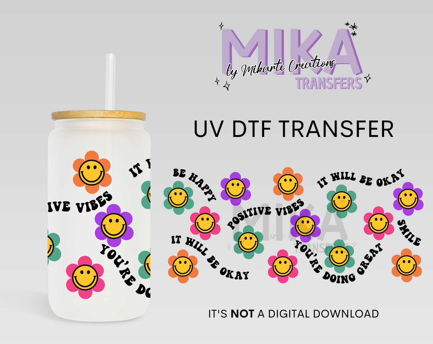 Positive Vibes | UV DTF Wrap