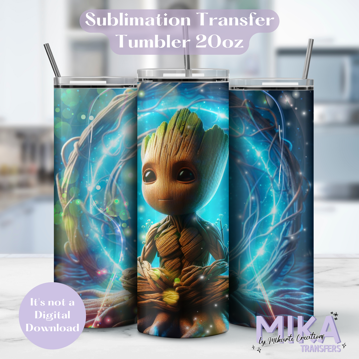 Tree Cartoon | Tumbler Sublimation Transfer