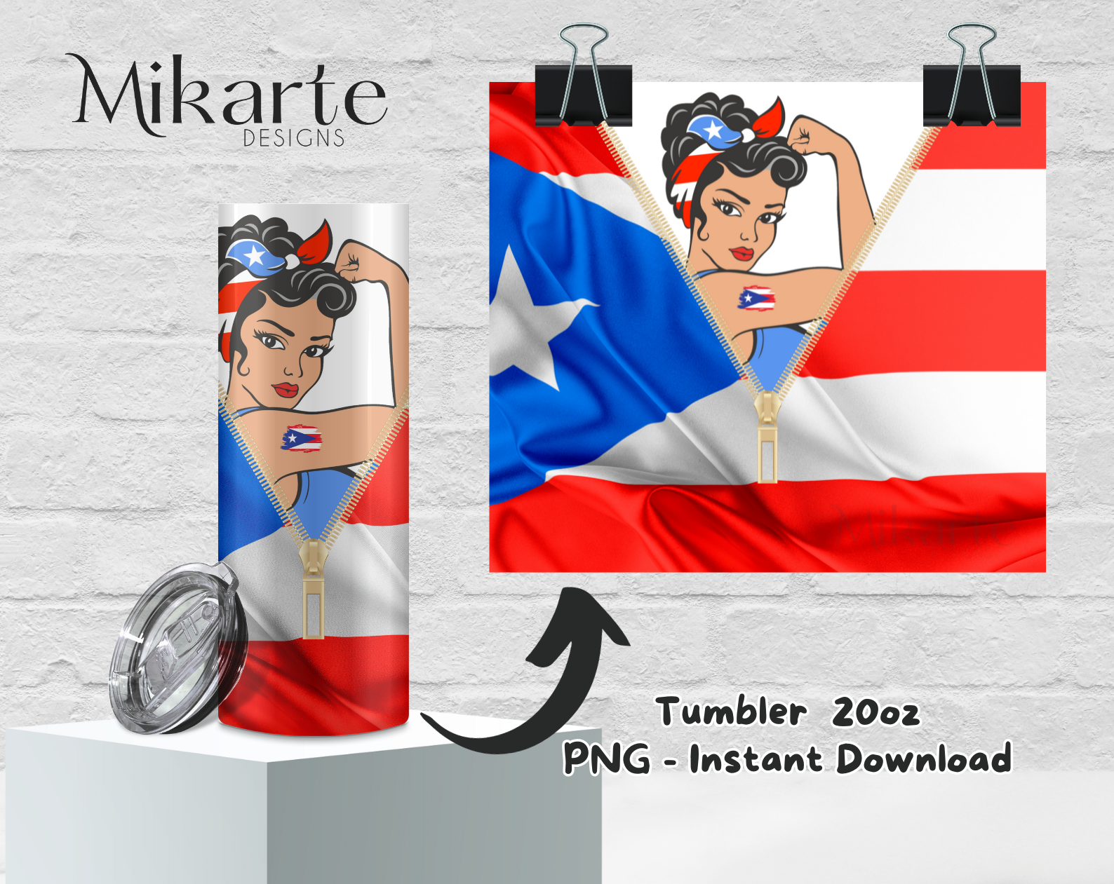 Chica Boricua | Diseño Tumbler