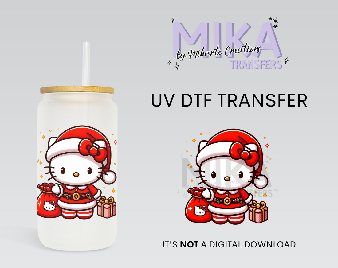 Christmas Cat | UV DTF Decal