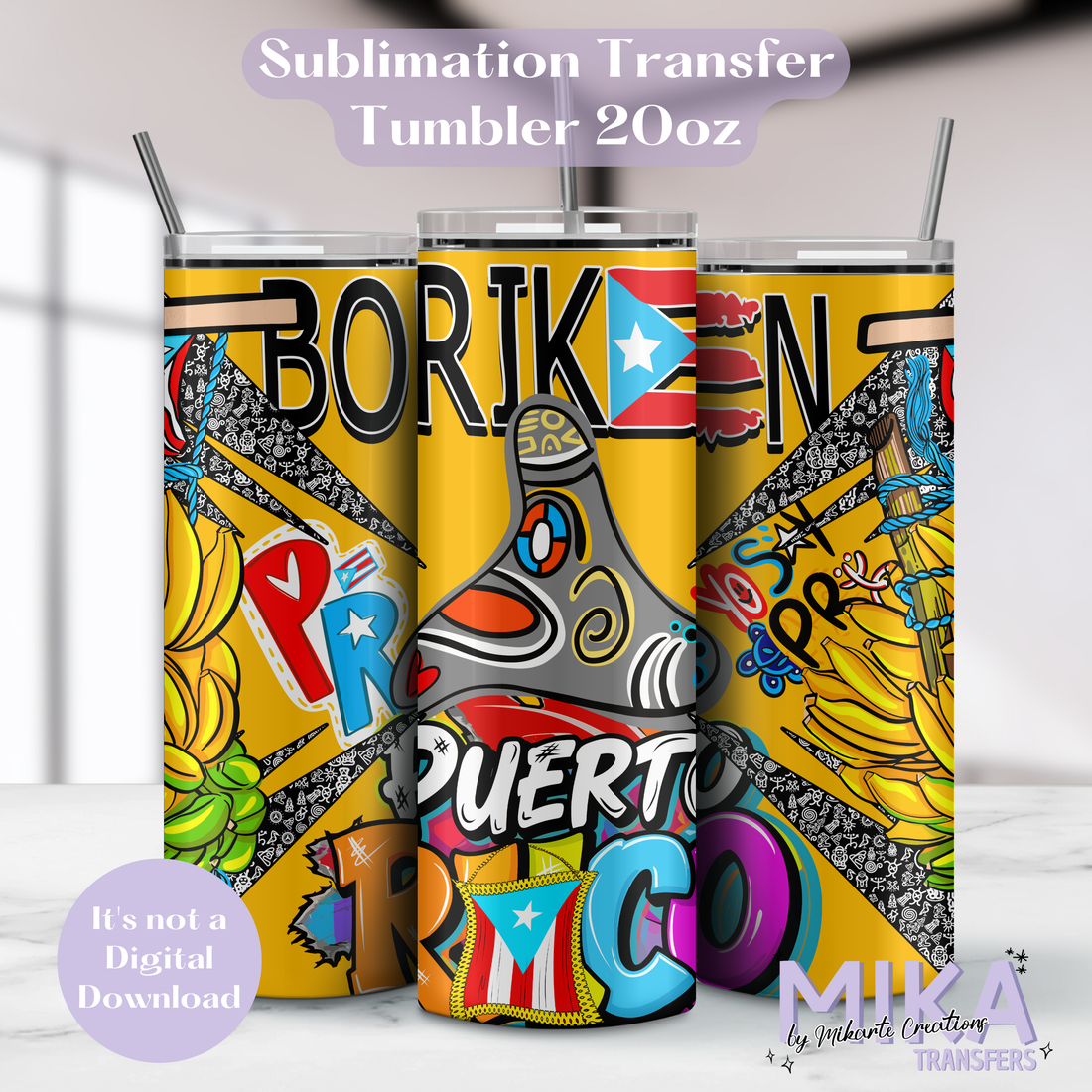 Boriken | Tumbler Sublimation Transfer