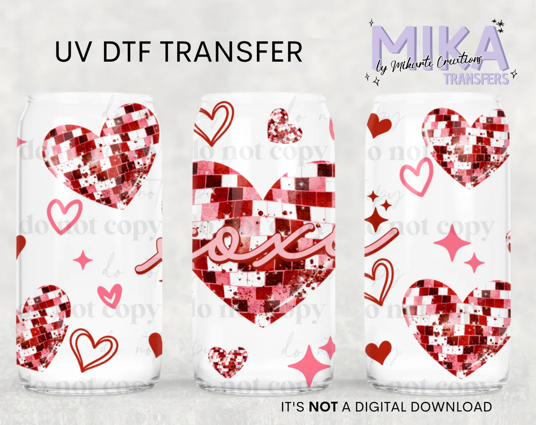 Disco Hearts | UV DTF