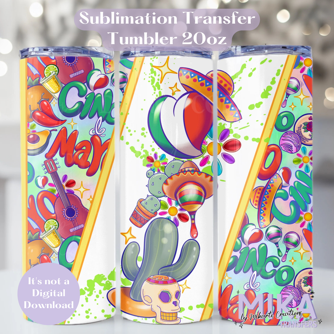 Cinco de Mayo | Tumbler Sublimation Transfer