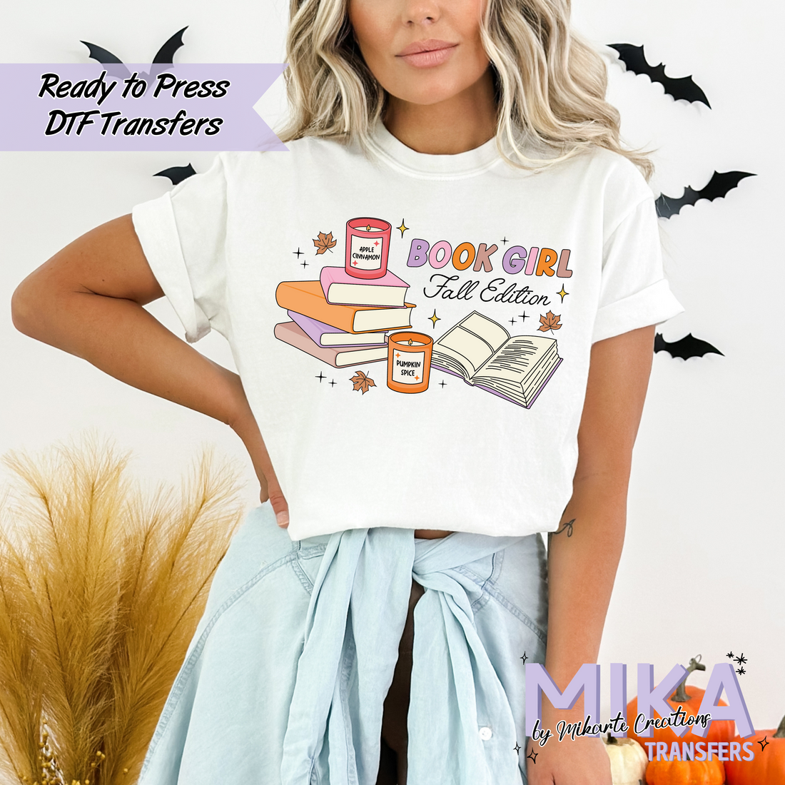 Book Girl Fall Edition | DTF Transfer