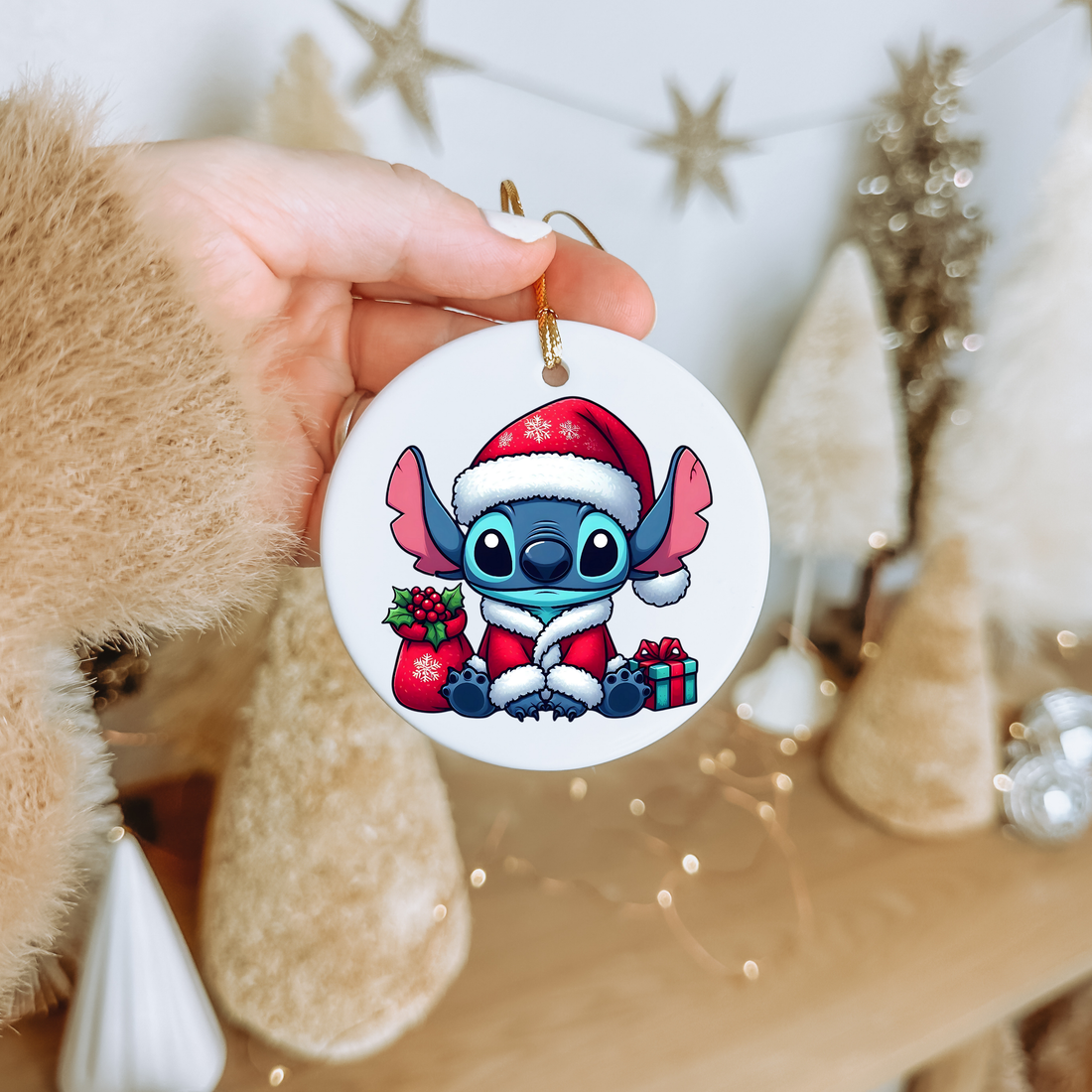 Alien at Christmas | Ornament UV DTF Sticker